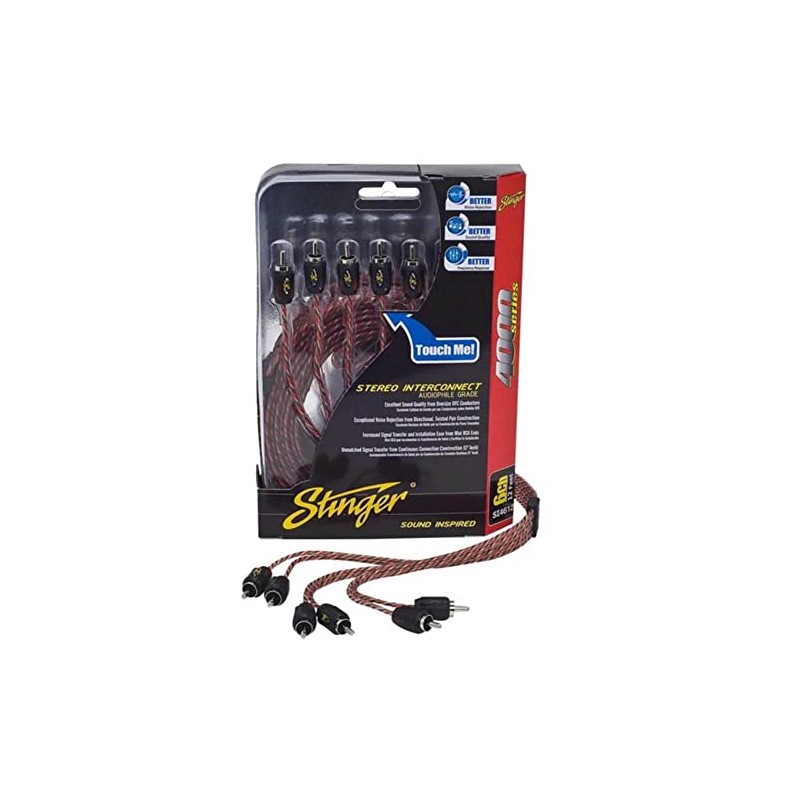 Stinger SI4617 17-Foot 4000 Series Professional 6 Channel RCA Interconnects