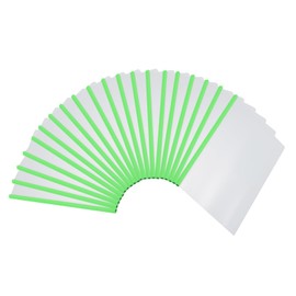 PATIKIL Clear Report Covers with Sliding Bar, 20 Pcs 10mm Slide-Grip Resume Covers 75 Sheets Capacity, A4 Presentation Folders for File, Resume, Green