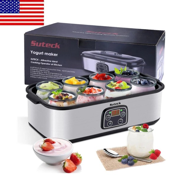 Unbranded 8 Glass Jars 48 Ozs LCD Display Automatic Digital