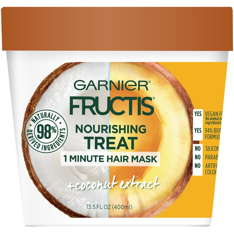 Garnier Fructis Nourishing Treat 1 Minute Hair Mask, 13.5 fl.