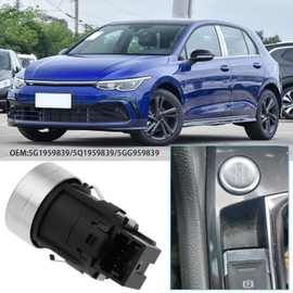 eMagTech 1Pc Car Engine Start Stop Switch Button Replacement Part 5G1959839 5GG959839 5Q1959839 Compatible with VW Golf 7 MK7 2013-2017