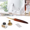 Feather Pen Exquisite Vintage Elegant Stainless Steel Smoothly Writing Wear