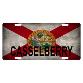 Fast Service Designs Florida State Flag License Plate Metal Sunshine State Casselberry
