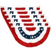 1.5x3Ft USA Patriotic Pleated Fan Flag - 6PCS American US