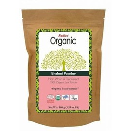 RADICO - Organic Brahmi Powder - Reduces Dandruff - Reduces Hair Loss - Relieves Itching and Strengthens Hair Roots - 100 g
