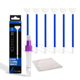 REFLEX CAMERA 14 Piece Camera Sensor Cleaning Kit 6 Full Frame Double end Swabs, 5ml Cleaner, Micro Fiber Cloth, Residue-Free Full Frame Cleaning Kit for Sony, Canon, Nikon DSLR and Mirrorless Cameras