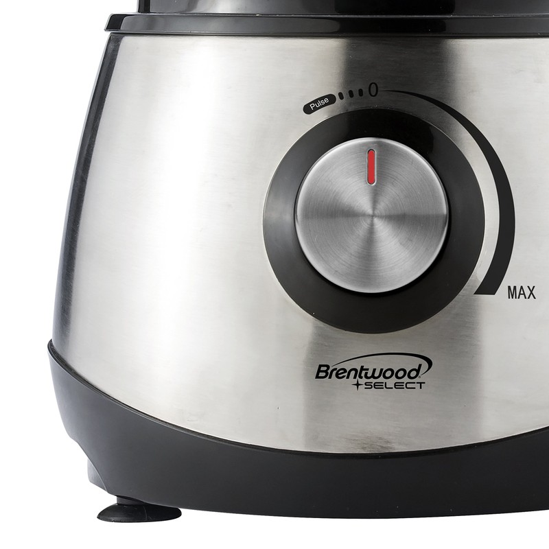 Brentwood Select FP-581 Food Processor, 8-Cup, Stainless Steel/Black