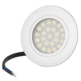 Trevi LED Recessed Light Silver 4 Watt 230 Volt IP44 Furniture Light Ultra Flat 20 mm Energy Efficiency Class A++ Rustproof Plastic Recessed Spotlight 300 Lumen (Neutral White 4000 K)