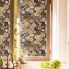 Boho Brown White Daisy Flowers Stained Glass Window Films Decorative