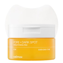 celimax Almohadilla iluminadora de poros y manchas oscuras | Almohadillas exfoliantes para poros dilatados, con ácido hialurónico, minimizador de poros, no irritante, hidratante, para pieles sensibles (40 almohadillas)
