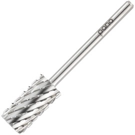 PANA Professional 3/32" Shank Size - Flat Top Large Barrel Silver Carbide Bit 3X Coarse Grit - Nail Drill Bit for Dremel Machine