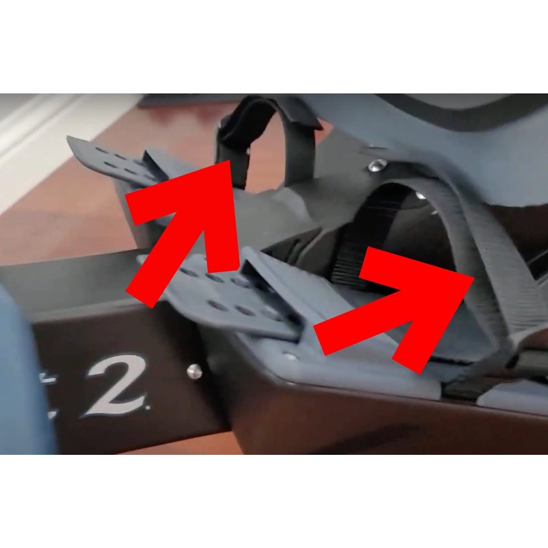 TreadLife Fitness Rowing Machine Replacement Foot Straps for Concept 2