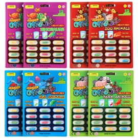 Gejoy 8 Pieces Water Capsules Water Animals Dinosaur Unicorn Sea Creature Party Cognition Sponge Pills Bath Expanding Foam Animal Capsules