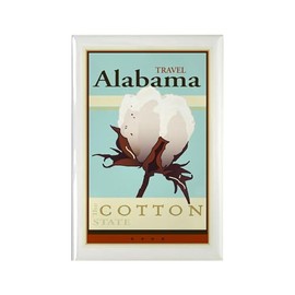 CafePress Travel Alabama Rectangle Magnet, 3"x2" Refrigerator Magnet
