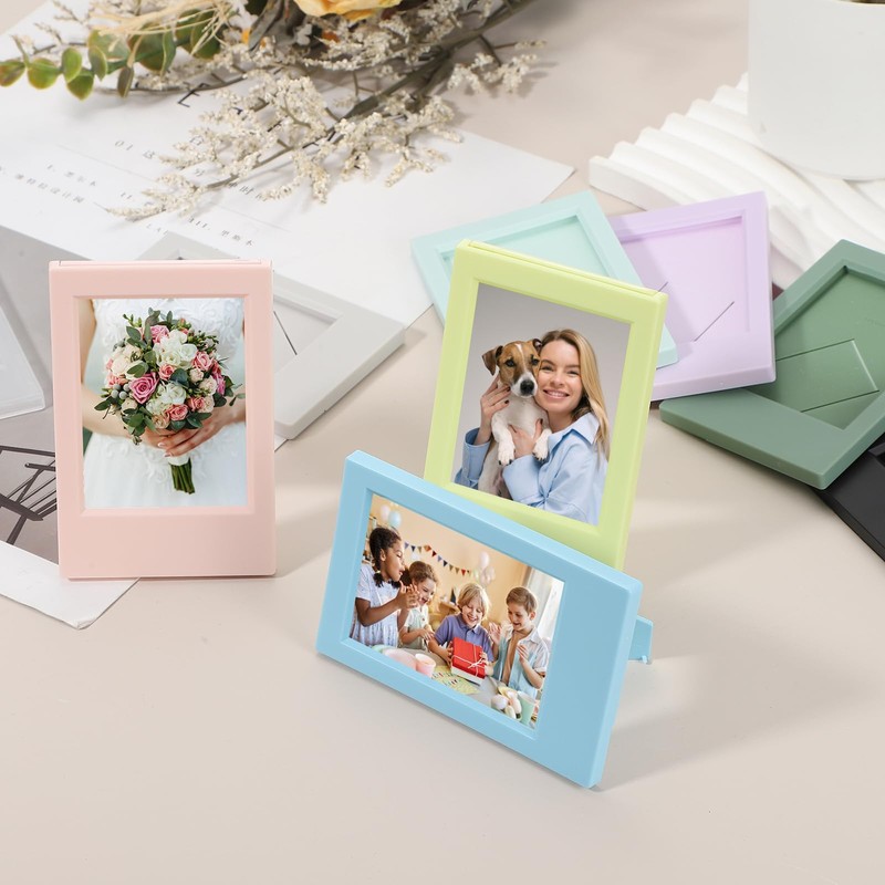 sourcing map 8pcs Mini Picture Frames, 2.4 x 3.6 Inch