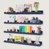 Hatende 4 Pack Scalloped Shelves for Nursery, Kids Bookshelf Floating