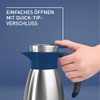 Emsa Soft Grip N4120100 Insulated Jug, 1 Litre, Stainless Steel,
