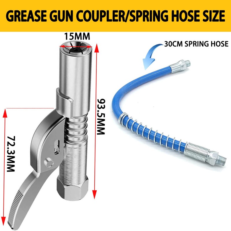AORRZER Grease Gun Coupler 2 PCS, Strong Lock on Greases