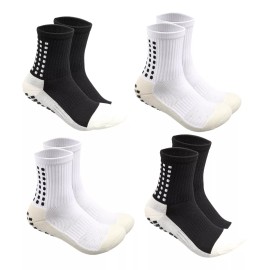 Veraly Set 4 Par Calceta Media Antideslizante Tipo Trusox Deporte F