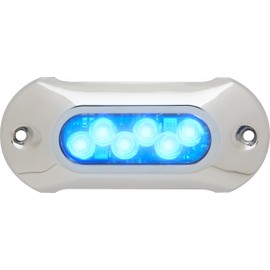Attwood 65UW06B-7 Lightarmor Ultra-Bright 6-LED 1,350 Lumen Underwater Light, Sapphire Blue