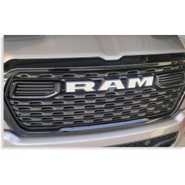 RAM Grille Emblem Overlay Decal Stickers 2025 Ram 1500 (Color: Gloss White)