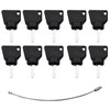 10PCS Ignition Keys for JCB Heavy Equipment Bobcat Bomag Caterpillar,
