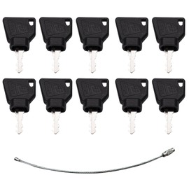 10PCS Ignition Keys for JCB Heavy Equipment Bobcat Bomag Caterpillar, Mini Excavators Loader 701, 45501, 14607