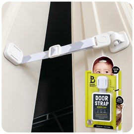 Door Buddy Baby & Cat Door Latch - Grey. Adjustable Strap Keeps Kids Out of Cat Areas. Simple Child Safety Lock for Doors. The Easier Baby Gate and Kitty Door Interior Alternative.