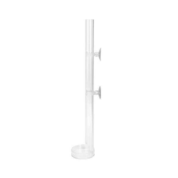 Aquarium Feeder, Acrylic Transparent Fish Tank Feeding Tube with Tray