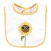 Hudson Baby Unisex Baby Cotton Bibs, Sunflower, One Size