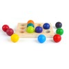 moderngenic Rainbow Wooden Balls with Tray, 12 Piece Sorting and