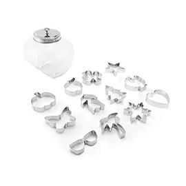 Chicago Metallic 12 Month Cookie Cutter Set In Glass Jar, Piece, Silver