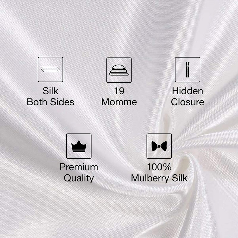 Hairworthy Silk Pillowcase for Hair and Skin - White Queen