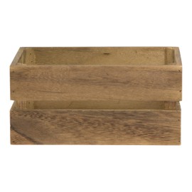 Securit Vintage Mini Wooden Box Table Caddy - 5.5" x 9.5" Storage Box Spice Holder Utensil Holder Organizer