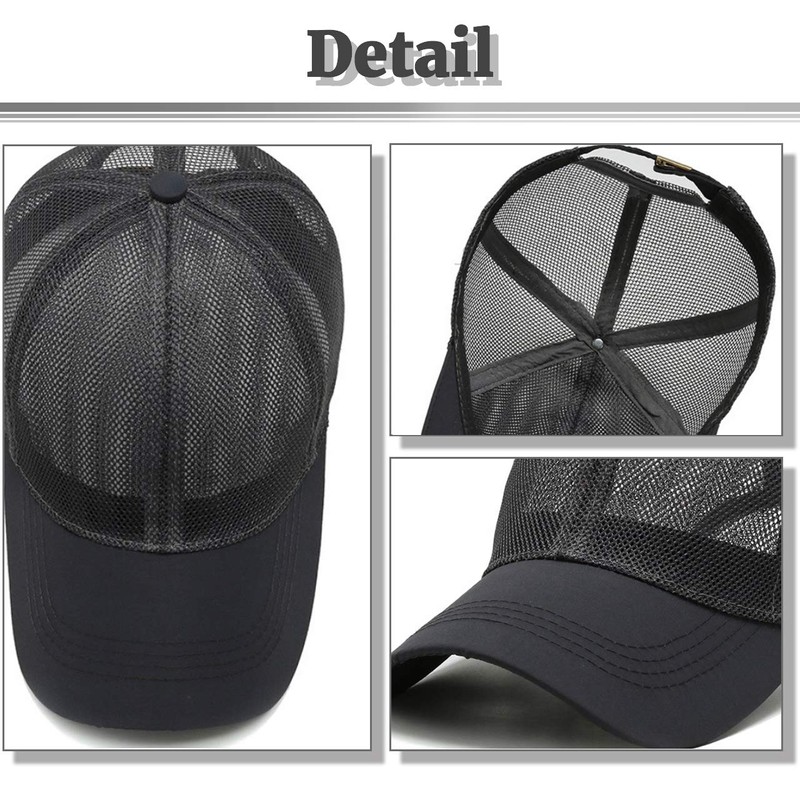 BUZZxSELECTION CAP086 Men's Plain Mesh Cap, Hat, Sports, Running, Stylish