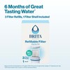 Brita Refillable Water Filtration Starter Kit with 1 Reusable Filter