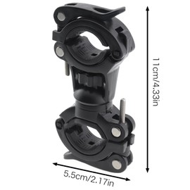 CChiai 360 Degree Rotating Flashlight Mounting Bracket Black Universal Bike Light Plastic Installation Stand Cycling Accessories for Securing Pump