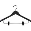 Quality Wooden Skirt Hangers 50 Pack, Solid Wood Pant Hanger