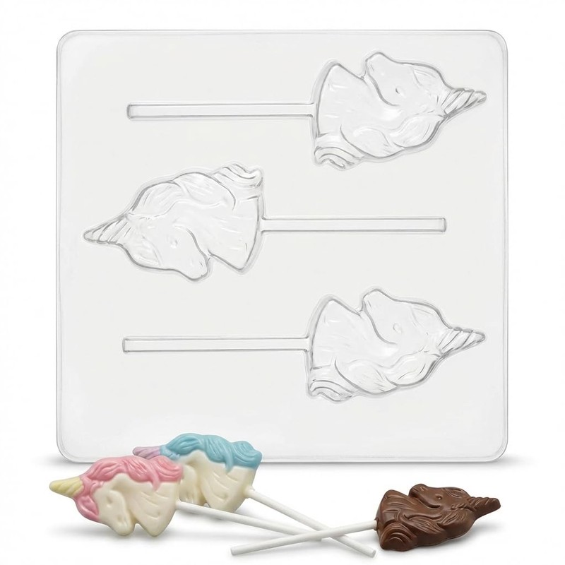 Candy Molds N More Unicorn Head Lollipop Chocolate Candy Mold