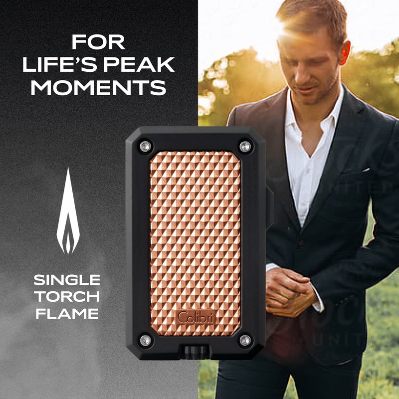 Colibri Rally Single Jet Flame Butane Lighter, Windproof & Refillable,