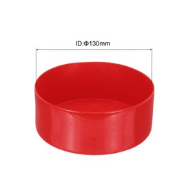 sourcing map 130mm(5 1/8") Rubber End Caps, Round Vinyl Plug Insert Plastic End Caps for Tubing, Fence, Pipe Post, Furniture, Railing, Red