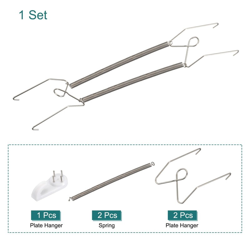sourcing map Plate Hanger, 12 Inch Stainless Steel Invisible Wall