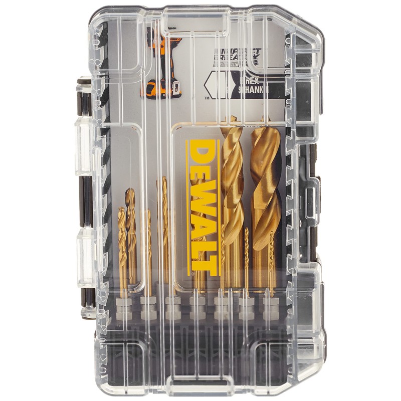 DEWALT Drill Bit Set, Titanium Impact Ready, Ideal for Metal,