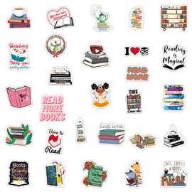 Read Stickers for Laptop (100 Pieces), Gift for Children, Teens, Adults, Boys, Waterproof, I Love Reades Stickers for Water Bottles, Vinyl Stickers for Scrapbooking, Skateboard, Car