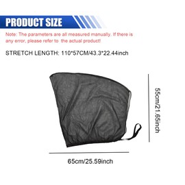 DUSCOKE 2PCS Car Window Shades, Stretch Mesh Sunshade Cover Block UV Rays for Front Windows, Breathable Car Window Screen for Baby, Heat, Bugs & Privacy Protection for SUVs Camping (Front Windows/SUV)