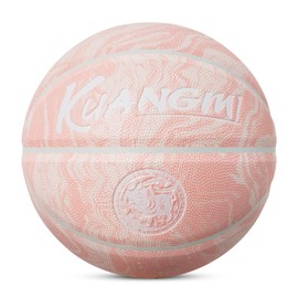 Kuangmi Pink Series Basketball, Girls Pink Basketball Size 6 Women's, Colorful Street Ball,Indoor & Outdoor for Women, Girl, Youth(Pink Art)