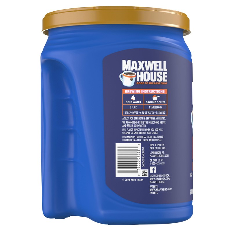 Maxwell House Wake Up Roast Ground Coffee, 40.4 oz Canister