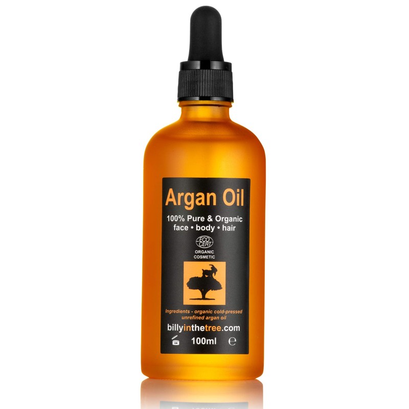 Pure Argan Oil 100ml. 100% Pure and EcoCert Certified Organic.