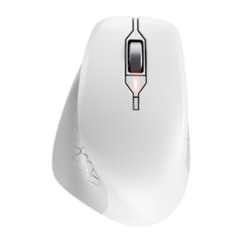 CHERRY Stream Mouse Comfort, Wireless Ergonomic Mouse with Rubberised Thumb Rest, Especially for Right-Handed Users, 2.4 GHz Radio, 6 Whisper Quiet Buttons, White
