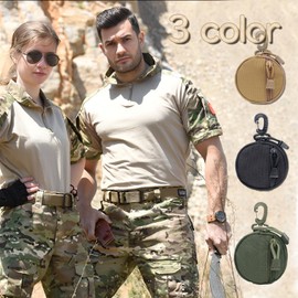 TOEDNNQI Coin Purse, Coin Case, Men's, Wallet, Key Case, Small Storage Accessories, Hiking, Nylon, Keyring Zipper, Women's, Survival Game, Round Type, Military, Tactical Zipper, Cord Stopper, Cord